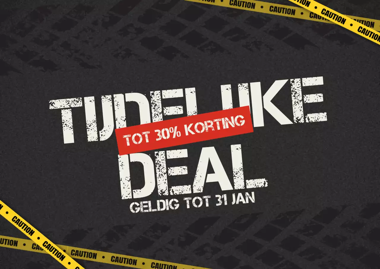 Zwarte, opvallende uitverkoopactie