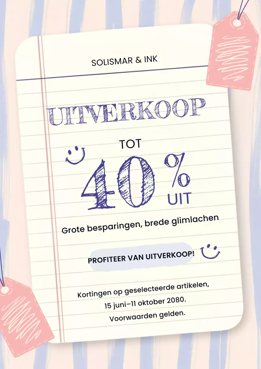 Vintage uitverkooppromotieposter