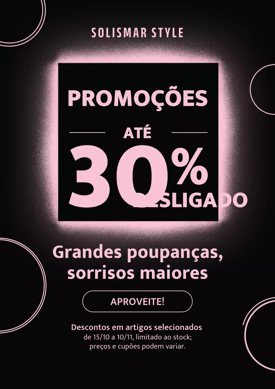 Pôster promocional moderno rosa