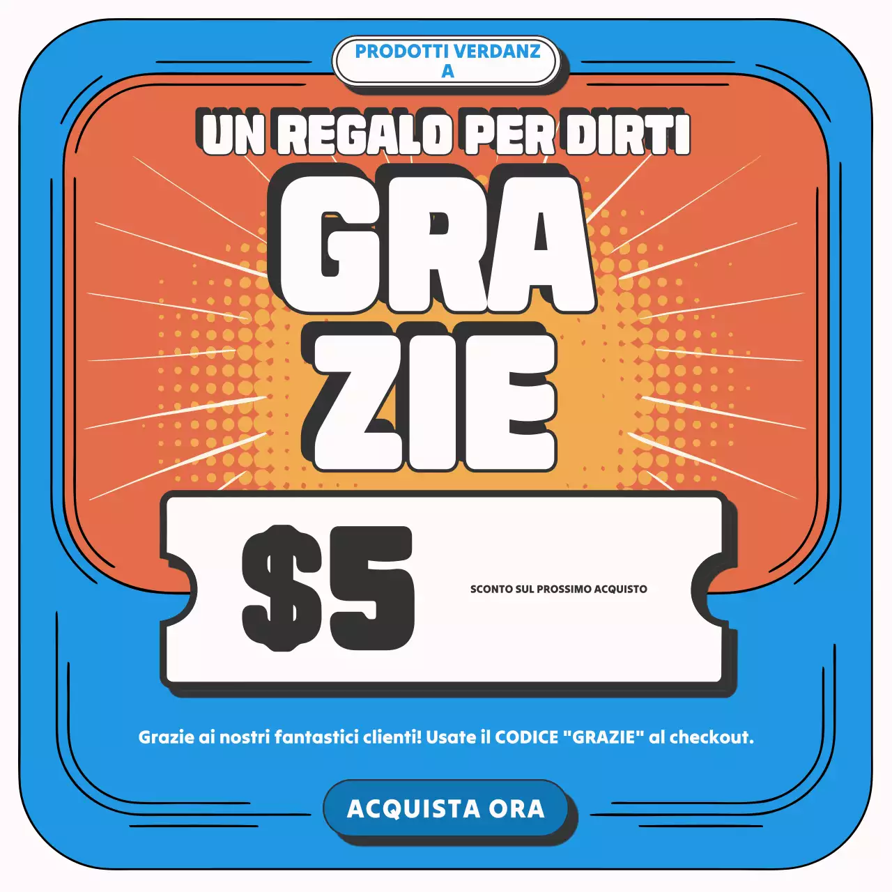 promozione sconto retrò arancione