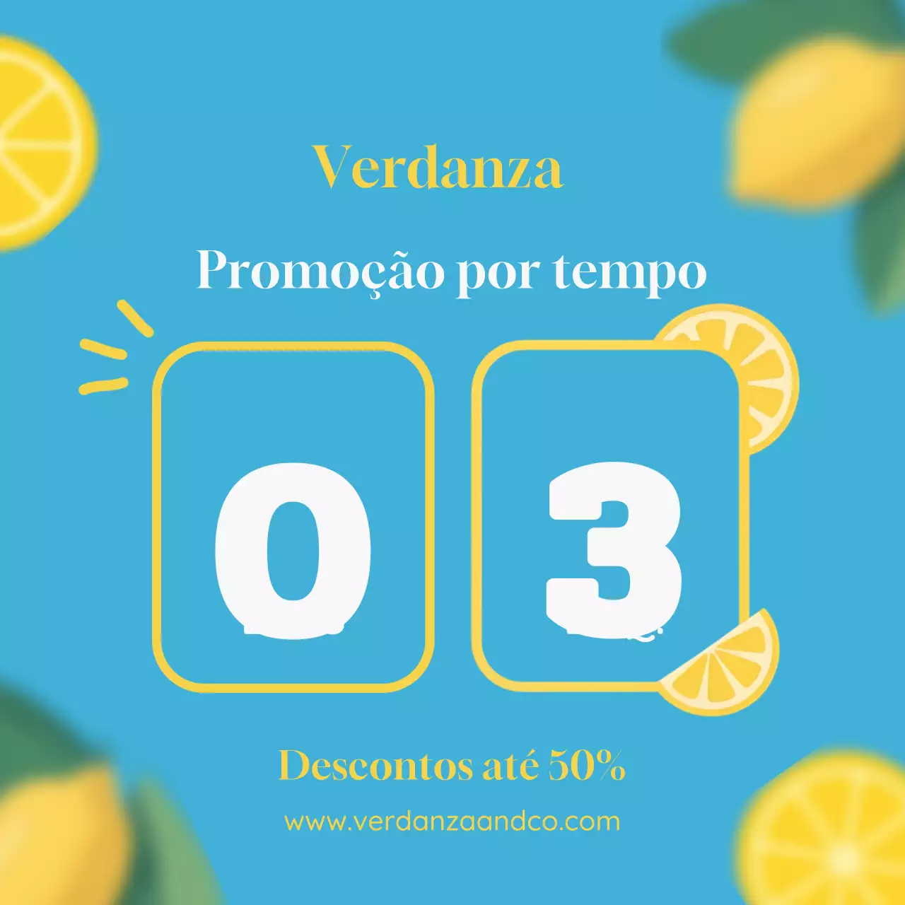 Anúncio de venda moderno em azul e amarelo