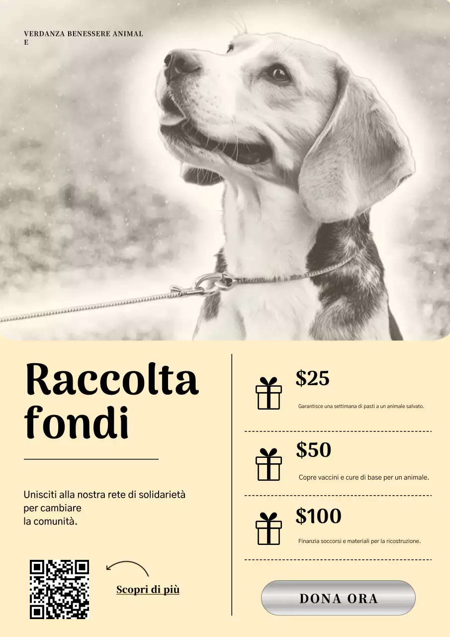 Promozione animale moderno nero e beige