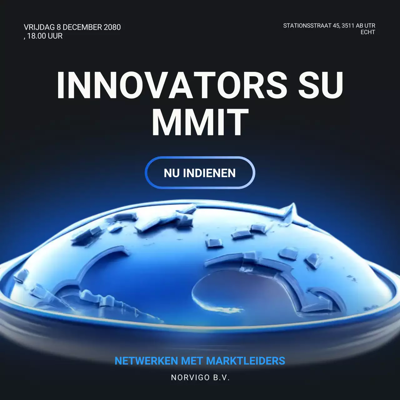 Instagram-bericht van het Blue Futuristic Innovation Event