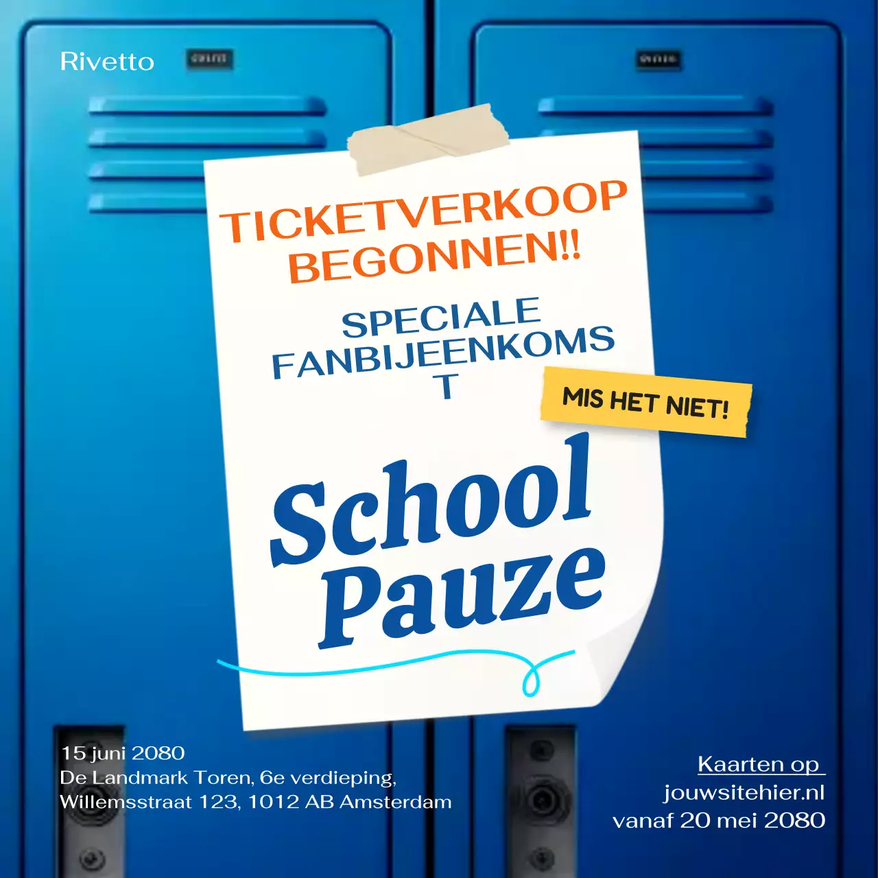 Aankondiging Blue Bold Fan-evenement