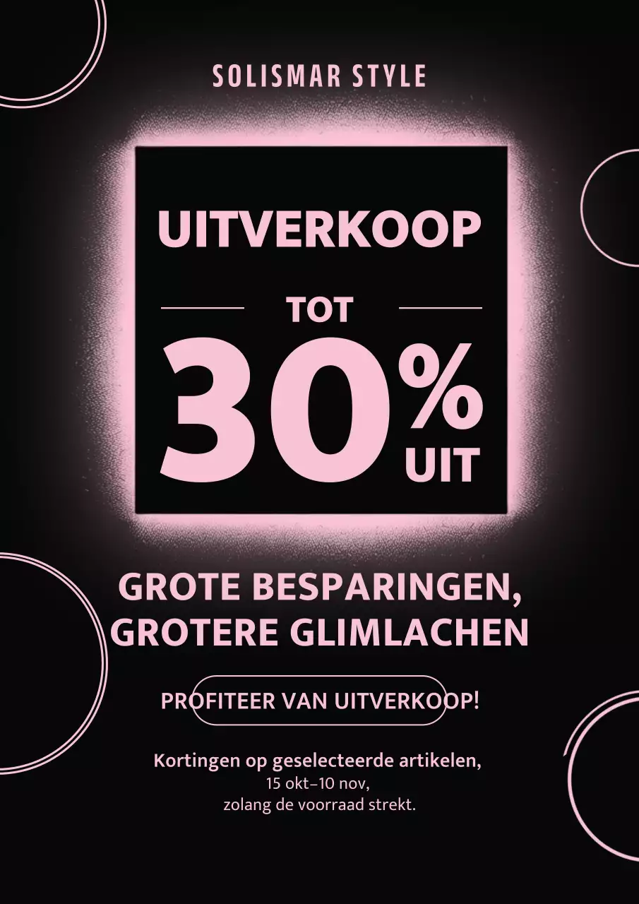Roze moderne uitverkooppromotieposter