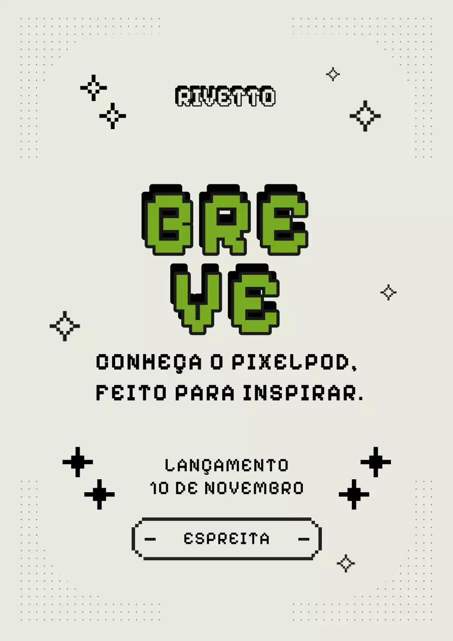 Pôster de anúncio de produto retrô verde