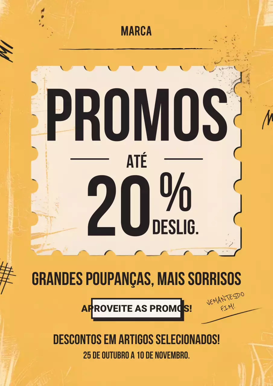 Promoção de Vendas de Desenhos Amarelos