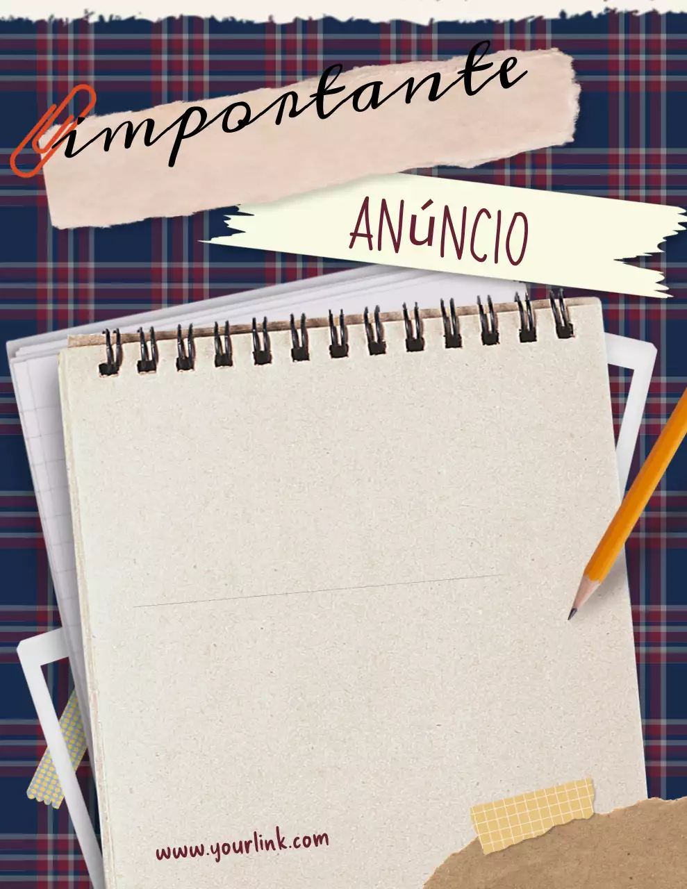 aviso de anúncio clássico bege