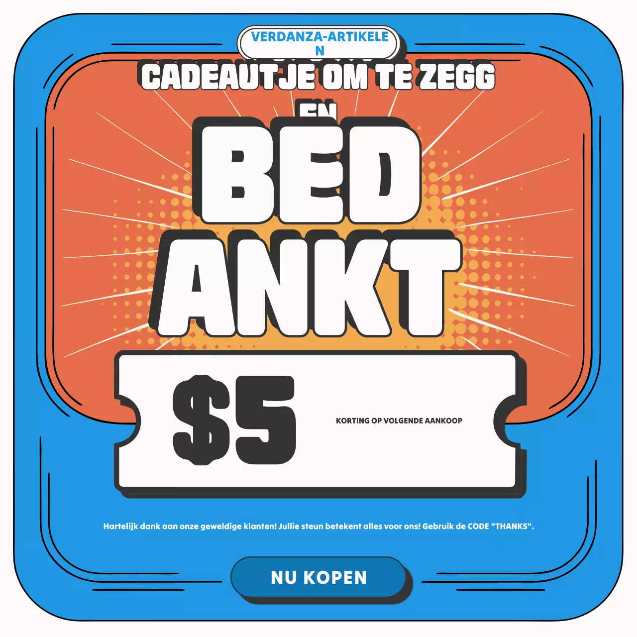 Oranje retro kortingsactie