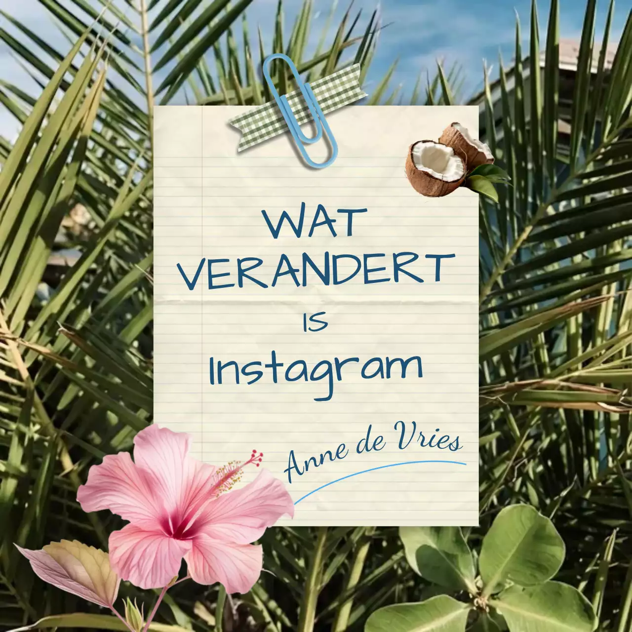 Groene bloemen social media update Instagram-bericht