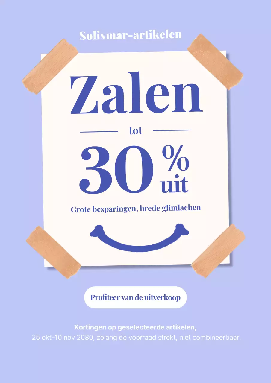 Beige moderne uitverkooppromotieposter