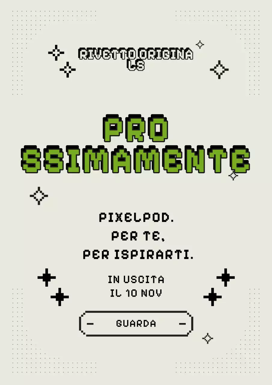 Poster di annuncio di prodotto retrò verde