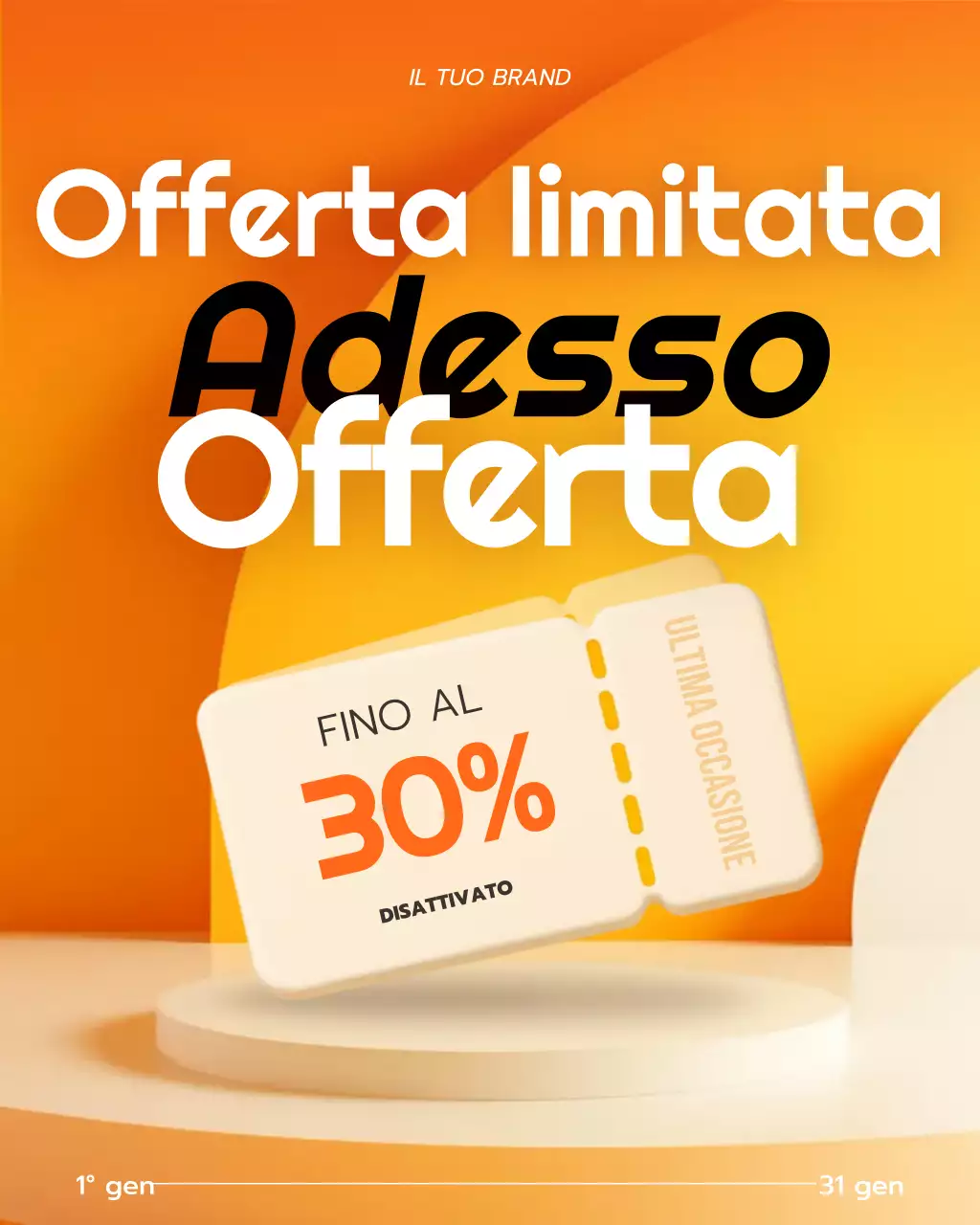promozione vendita moderna arancione