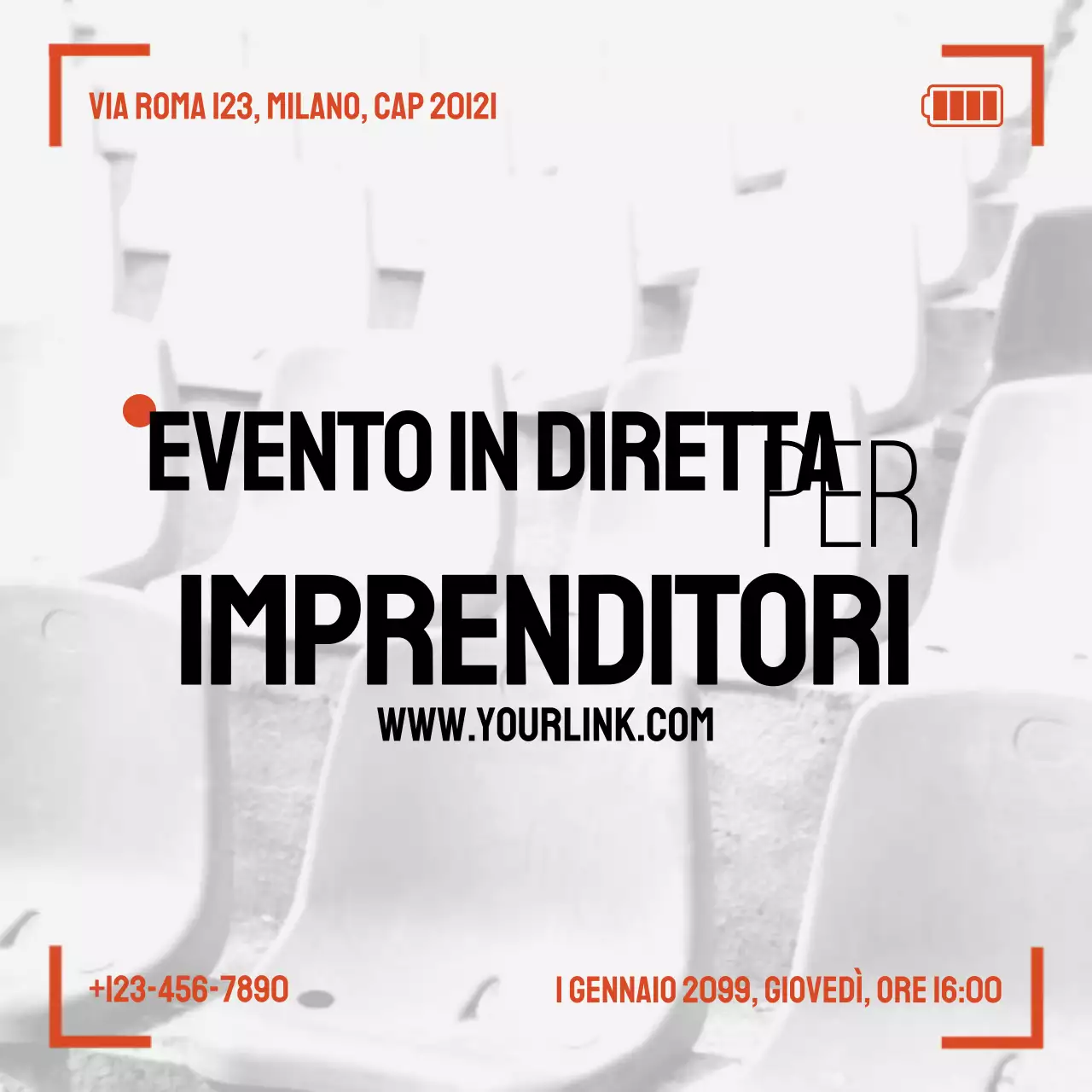 annuncio dell'evento per imprenditori moderni grigi