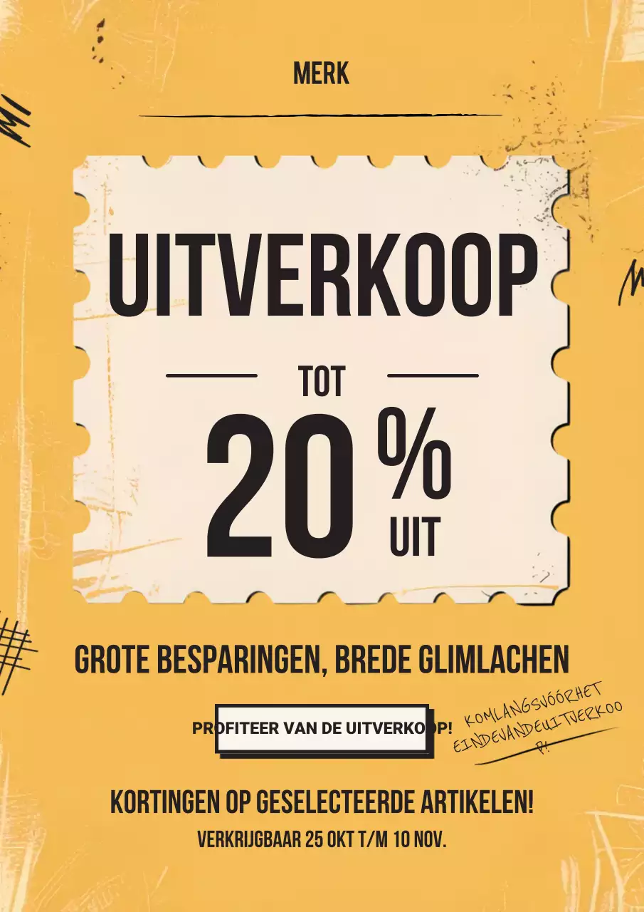 Aanbieding voor gele doodles