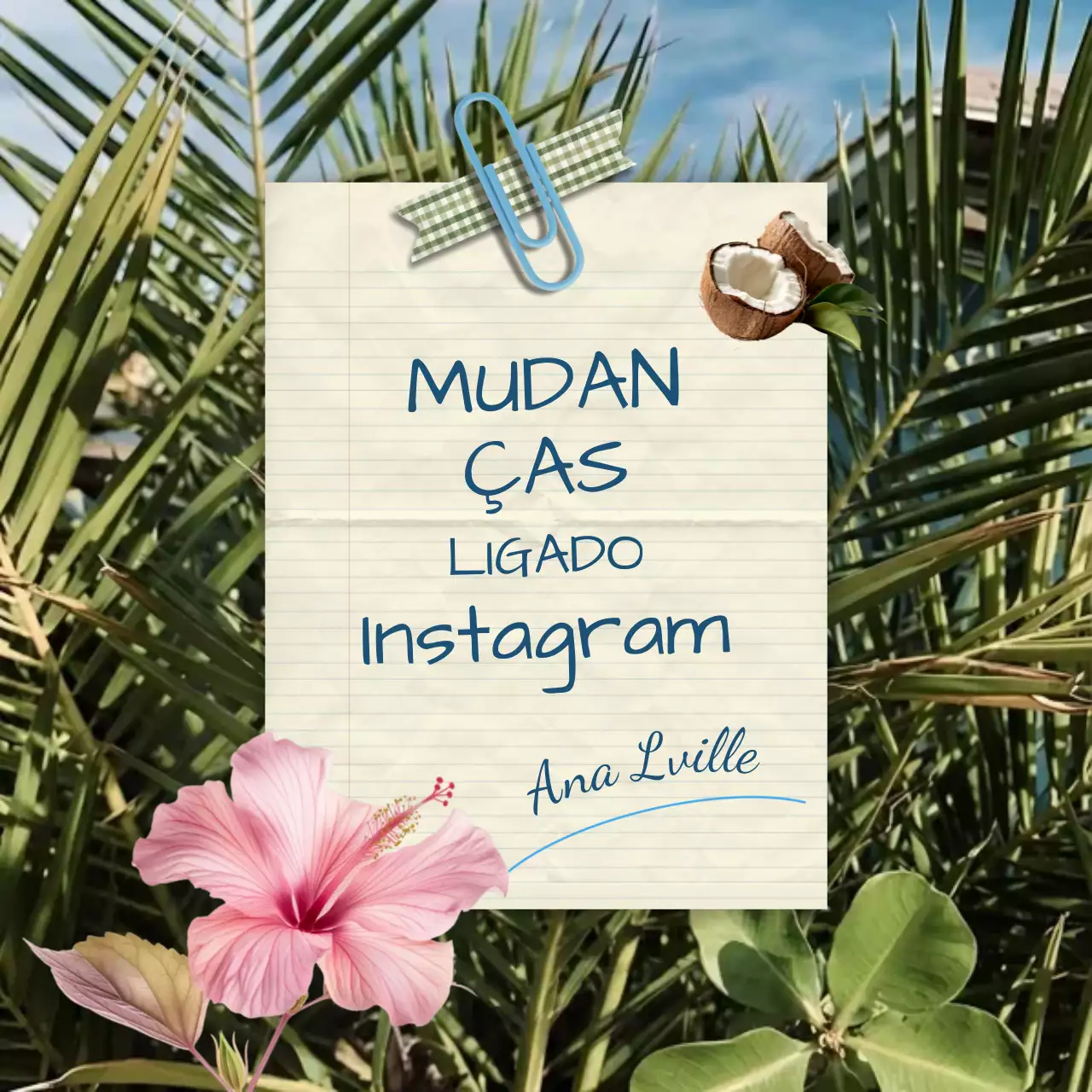 Postagem no Instagram com atualização sobre flores verdes nas redes sociais
