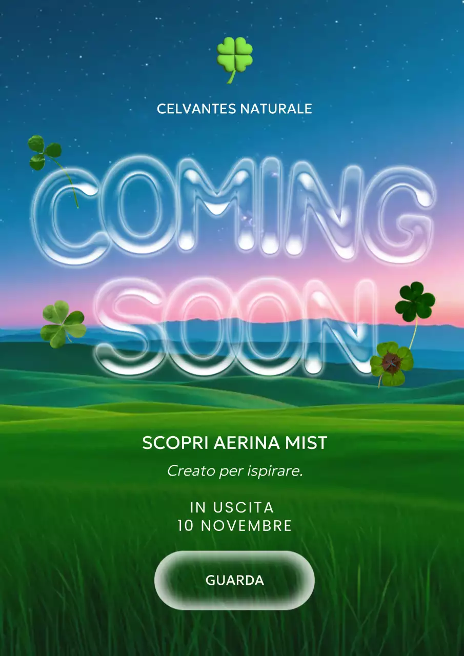 Poster promozionale di prodotti botanici verdi