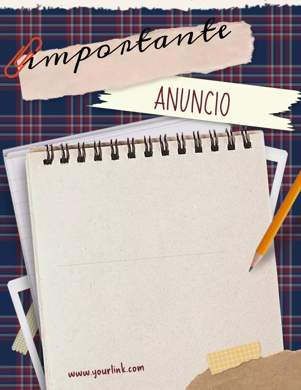 Aviso de anuncio clásico beige