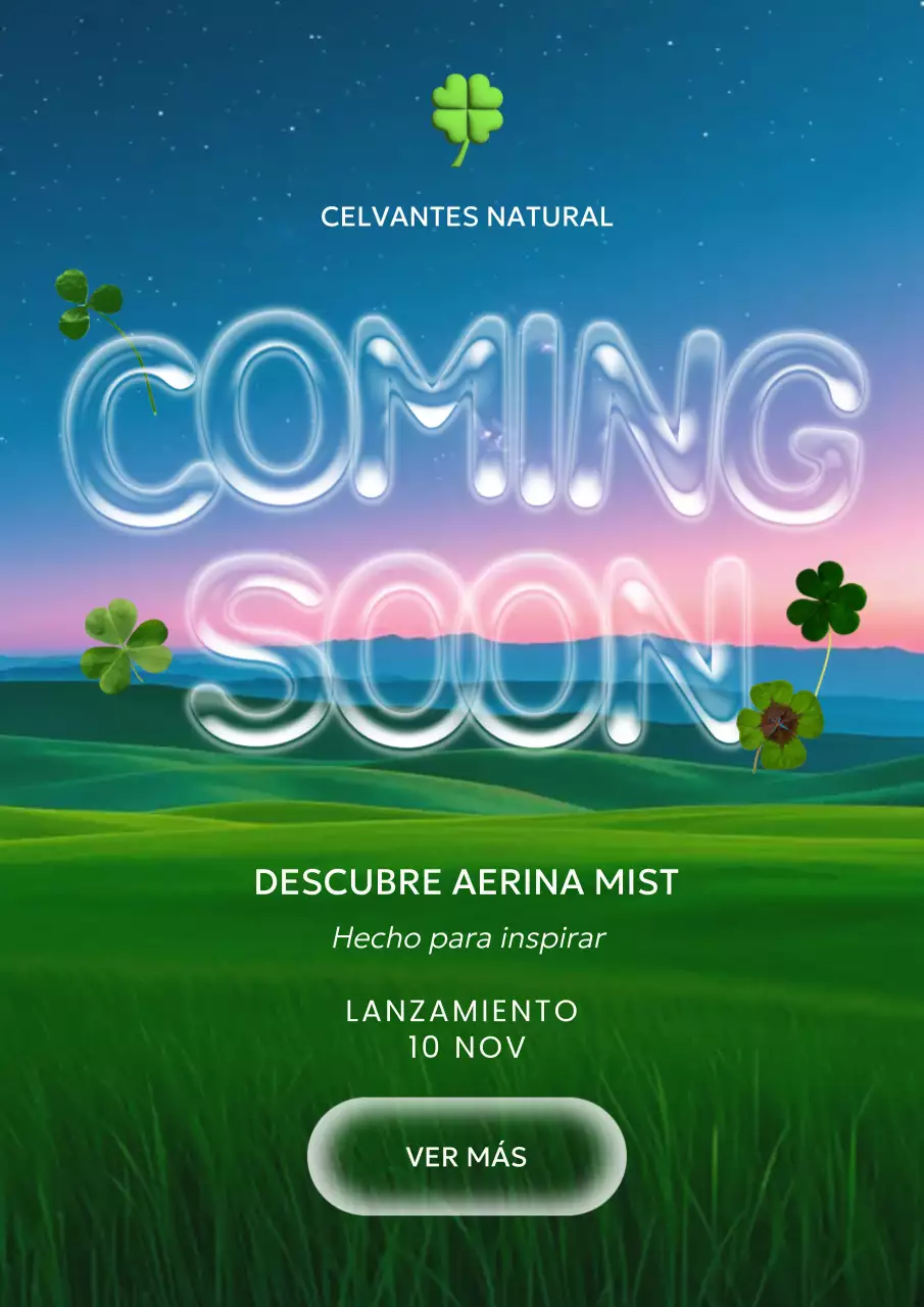 Póster de promoción de productos botánicos verdes