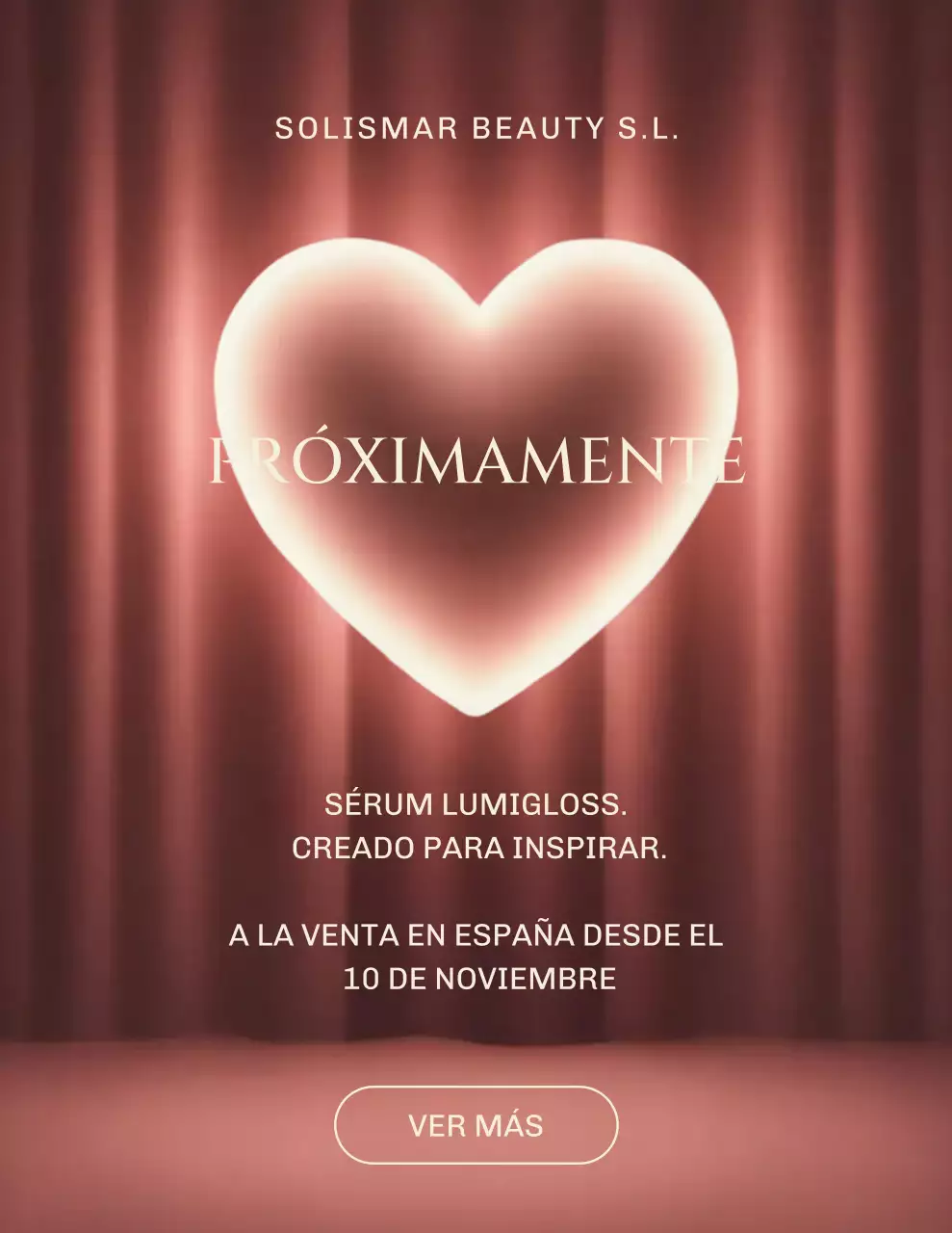 Cartel de anuncio de belleza elegante en color rosa