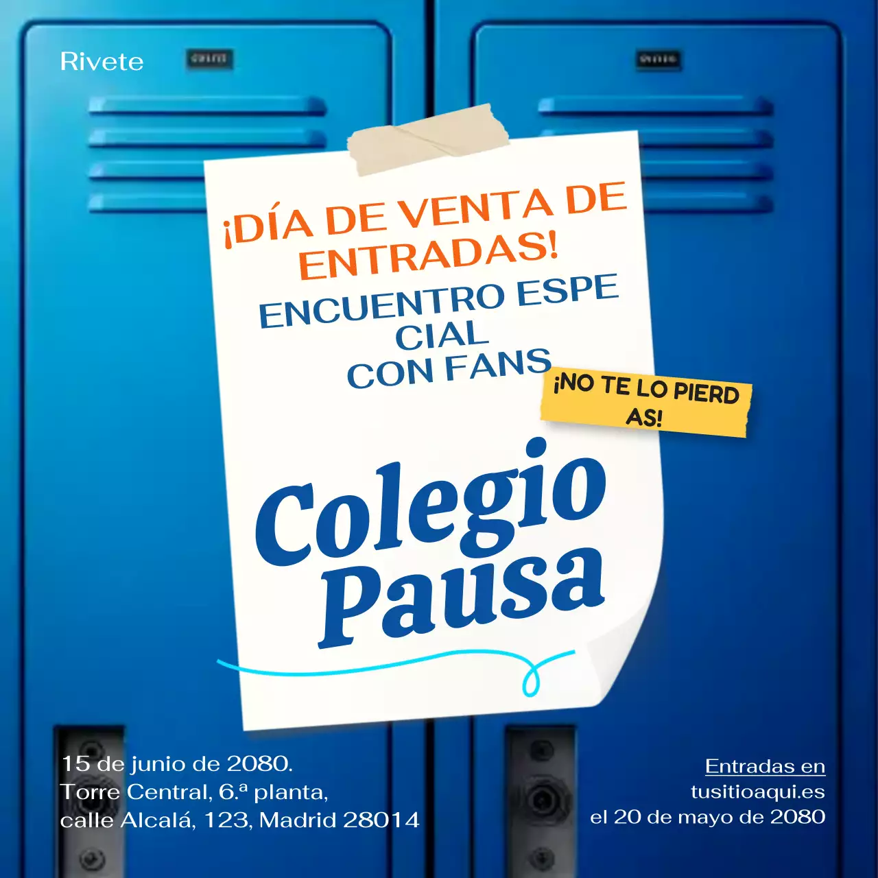 Anuncio del evento para fans de Blue Bold