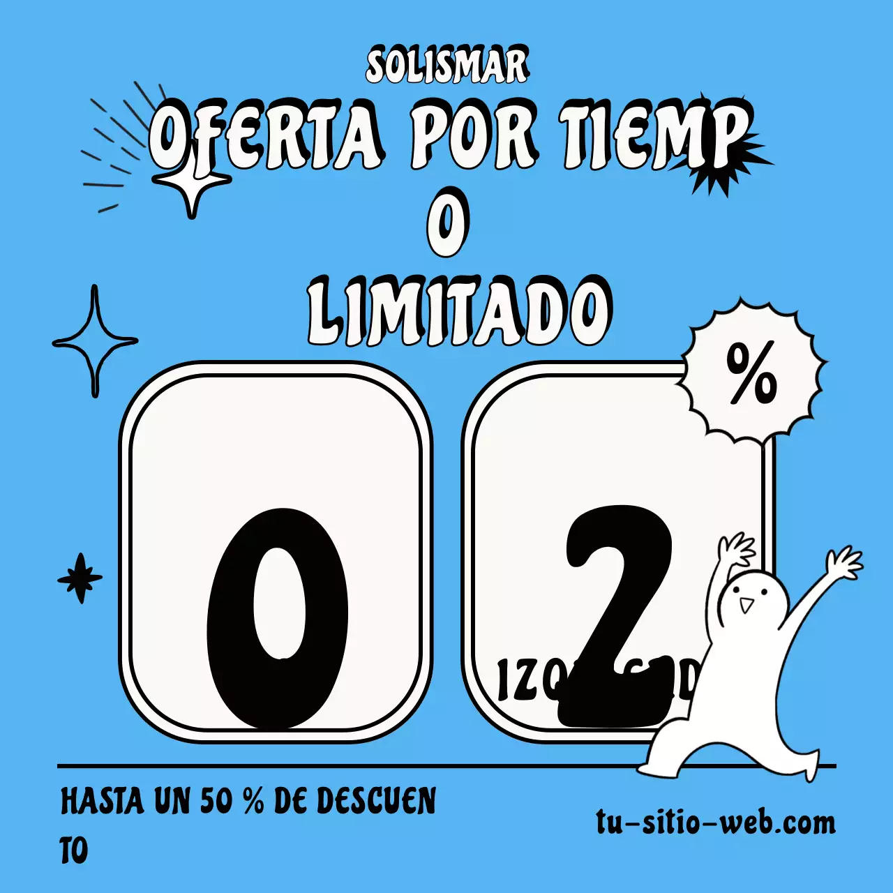 Publicación de Instagram de la promoción de venta Blue Bold