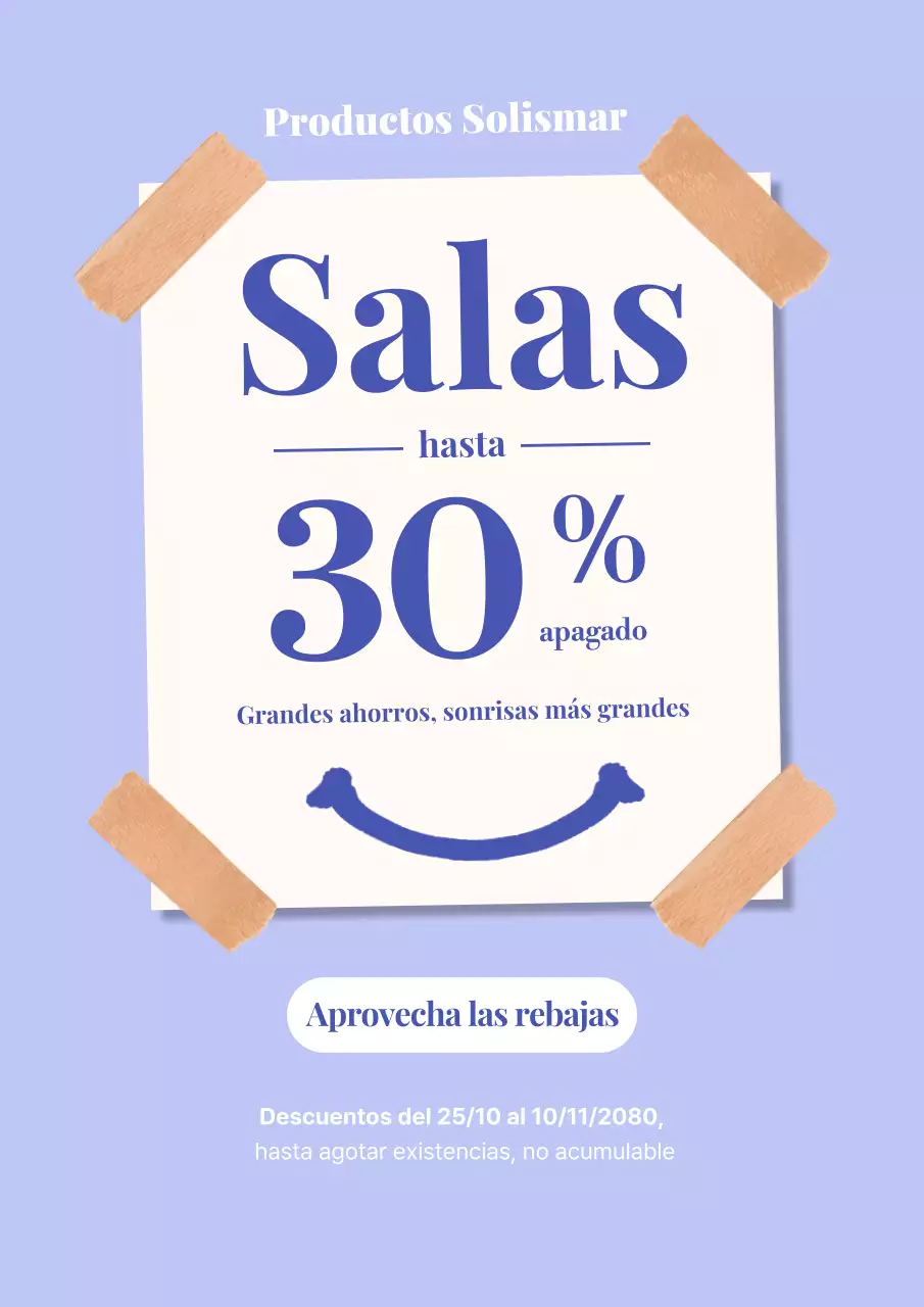 Póster de promoción de venta moderno beige