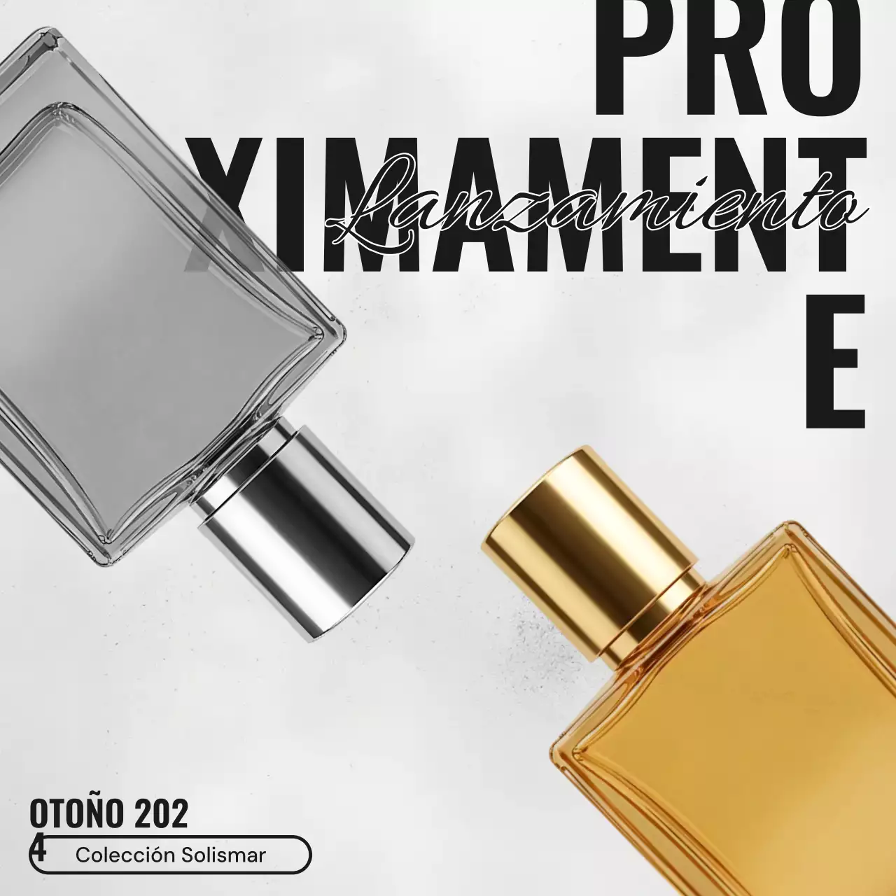 Publicación de Instagram del anuncio de la fragancia Gold Modern