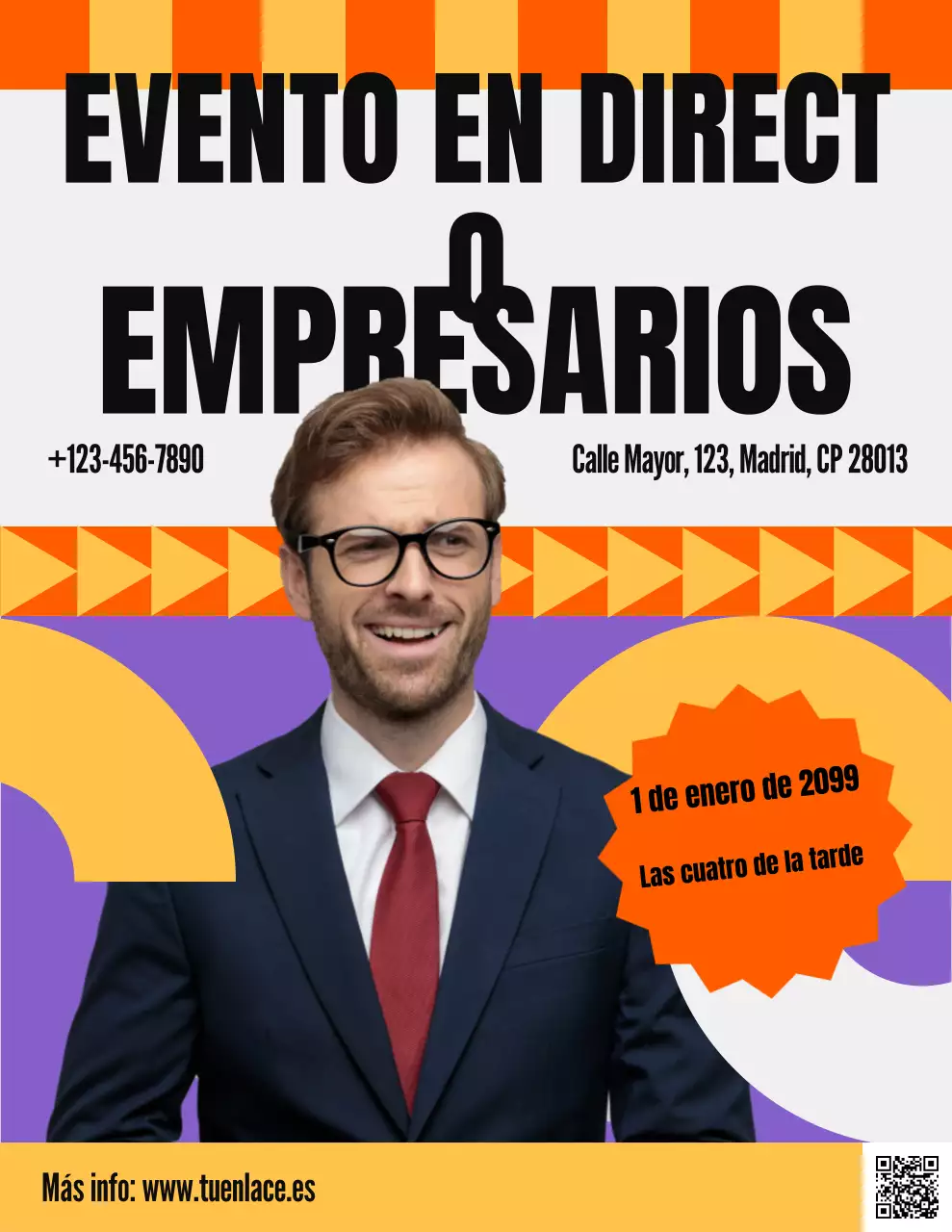 Anuncio del evento de emprendimiento moderno de Orange