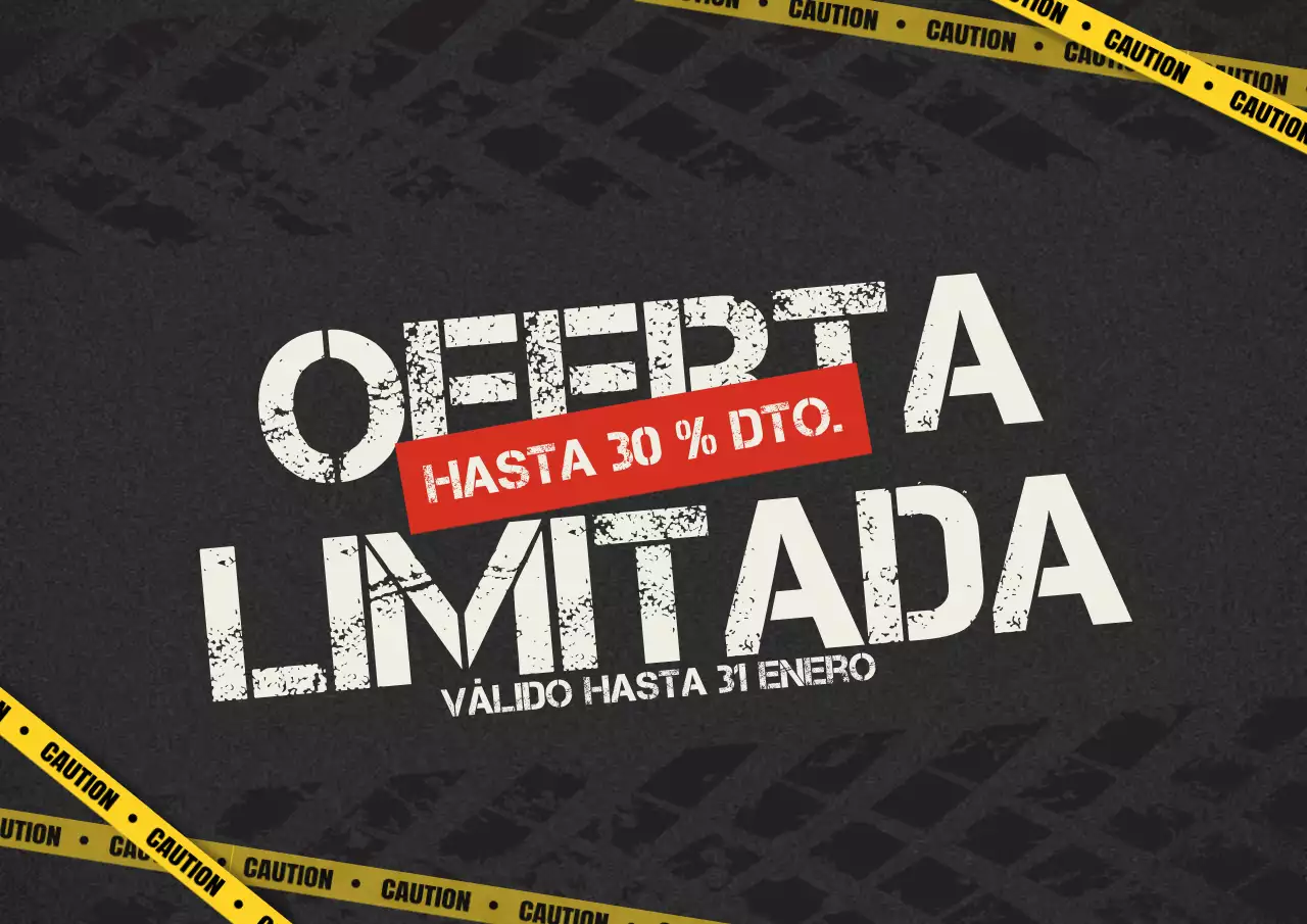 Promoción de venta en negrita negra