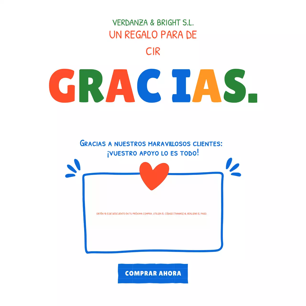 Póster promocional de descuento Rainbow Playful