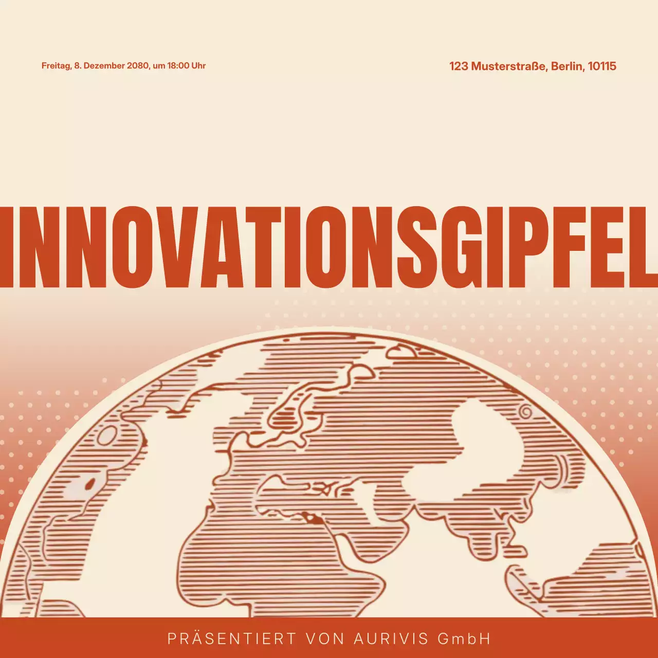 Beige Vintage Tech Einladung Instagram-Post