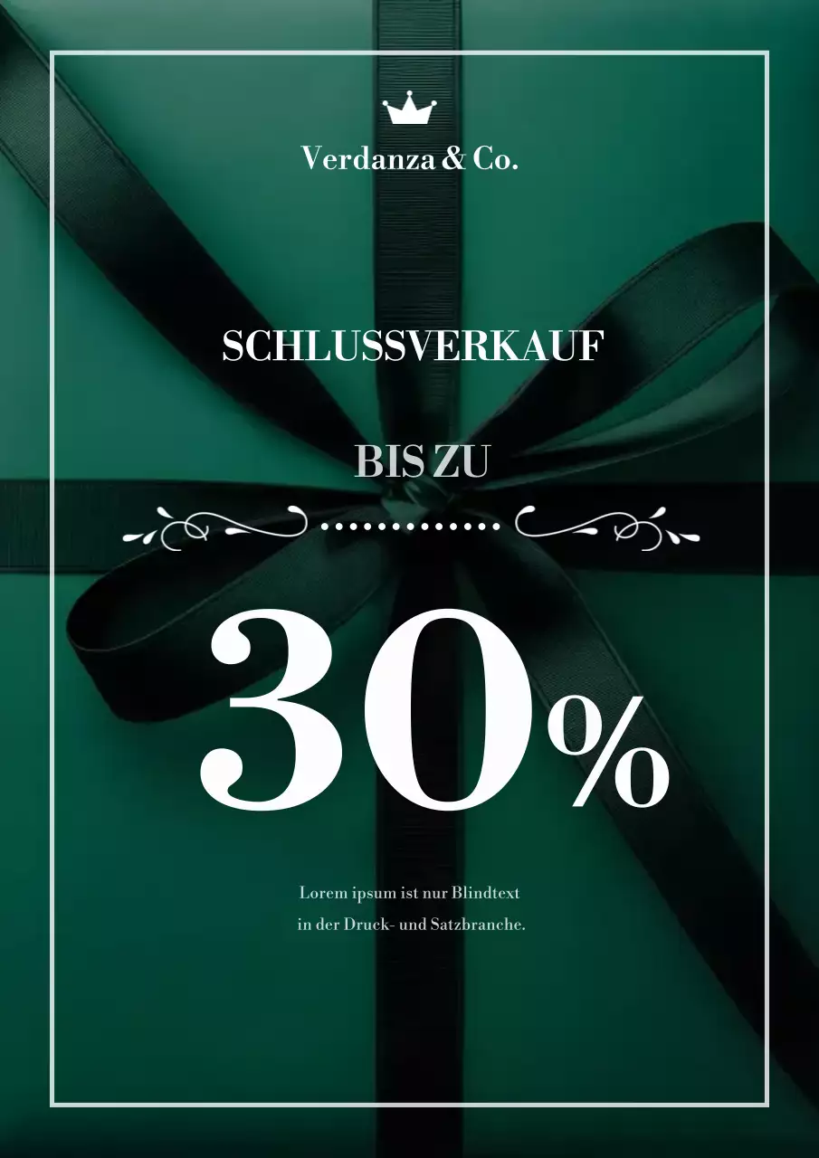 Grüne, elegante Sonderaktion