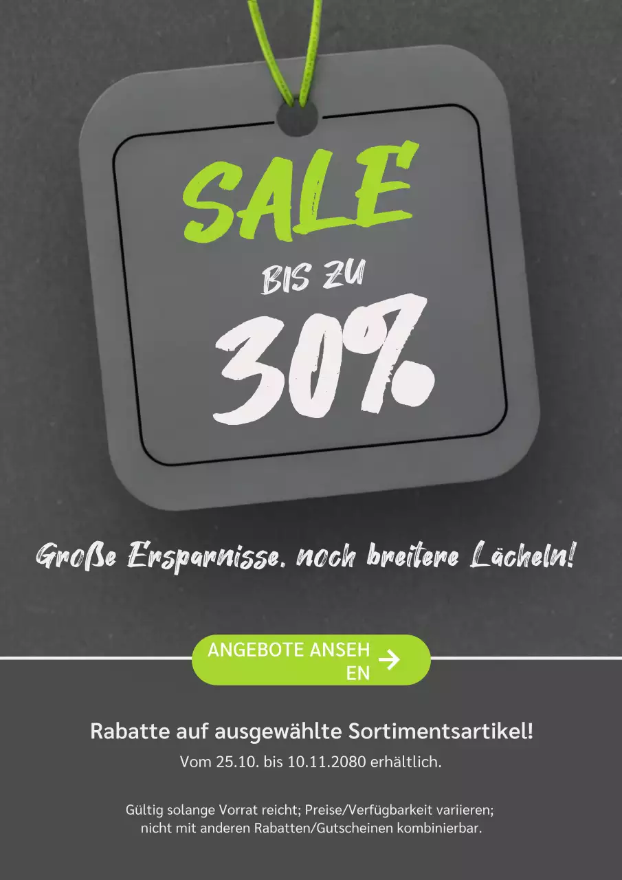 Graues modernes Verkaufsplakat