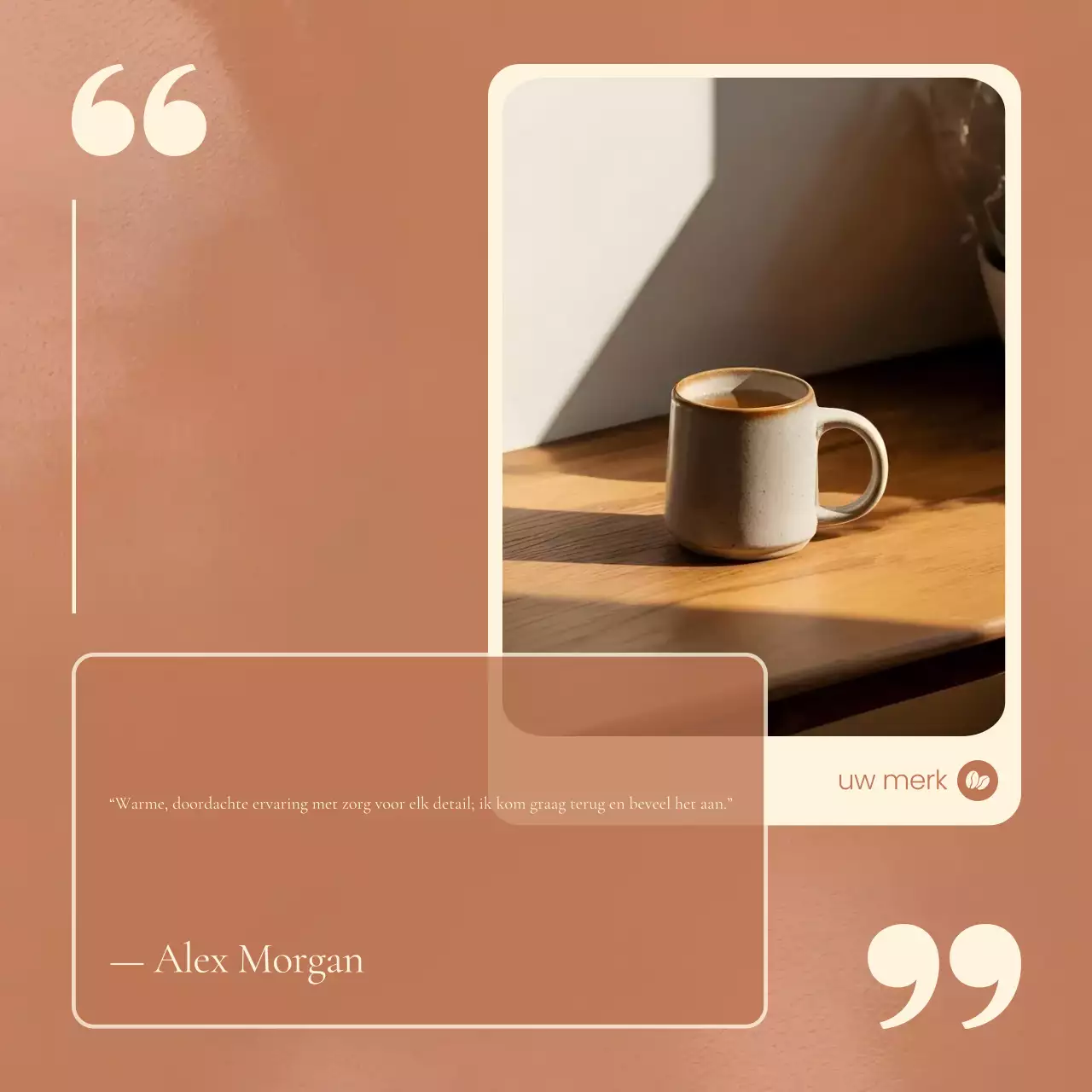 Beige Elegant Coffee Promotie Instagram-post