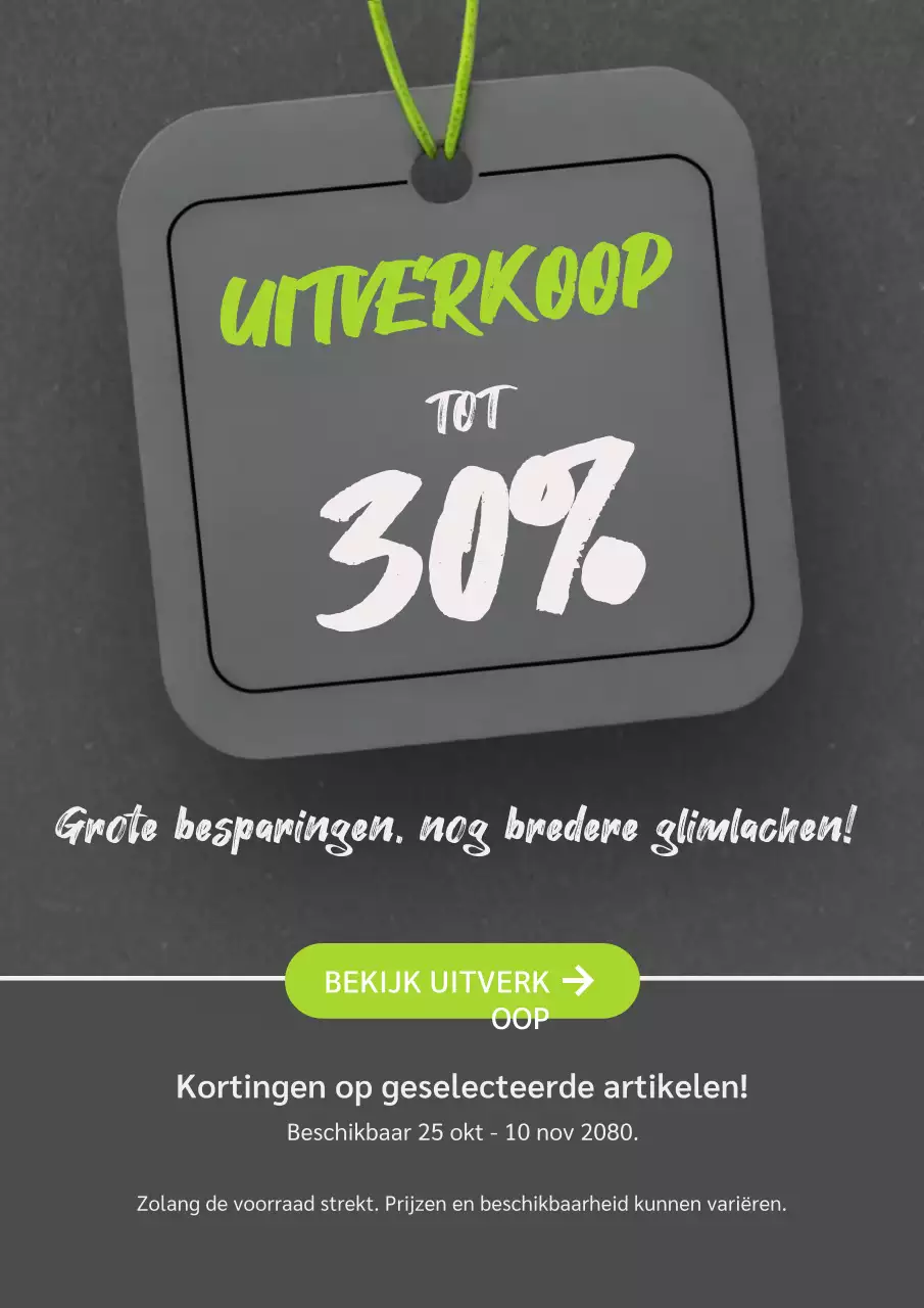Grijze moderne uitverkooppromotieposter