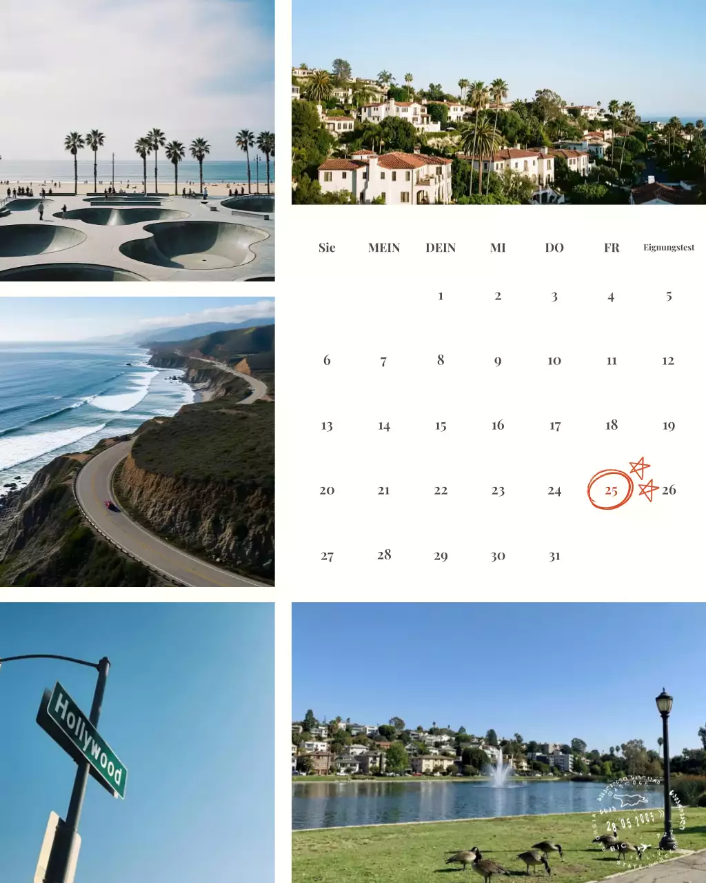 Ein minimalistischer Reisekalender