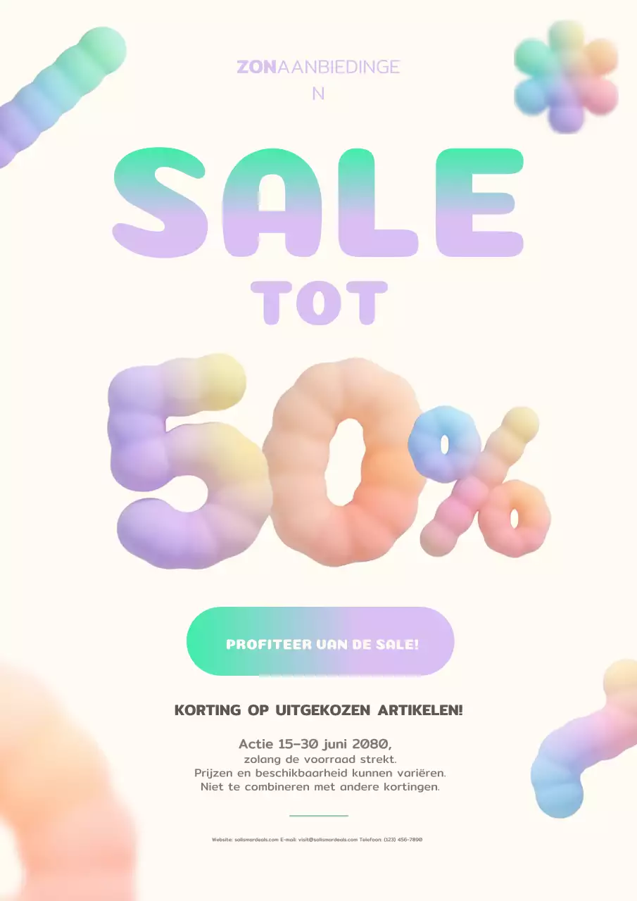 Kleurrijke moderne uitverkoopactie