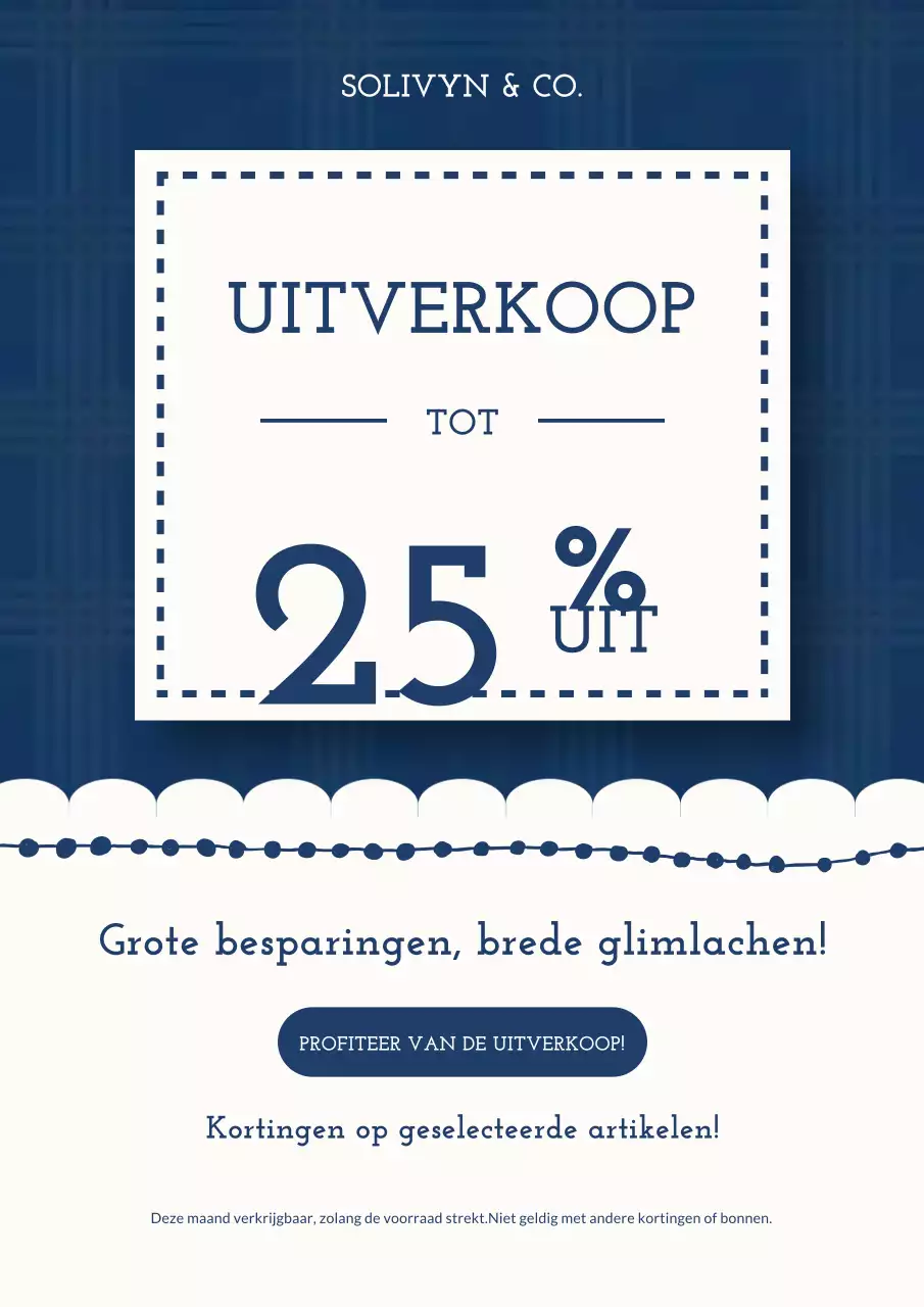 Navy Classic Sale Promotieposter