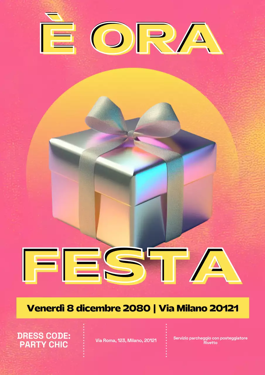 Poster di invito di compleanno retrò rosa