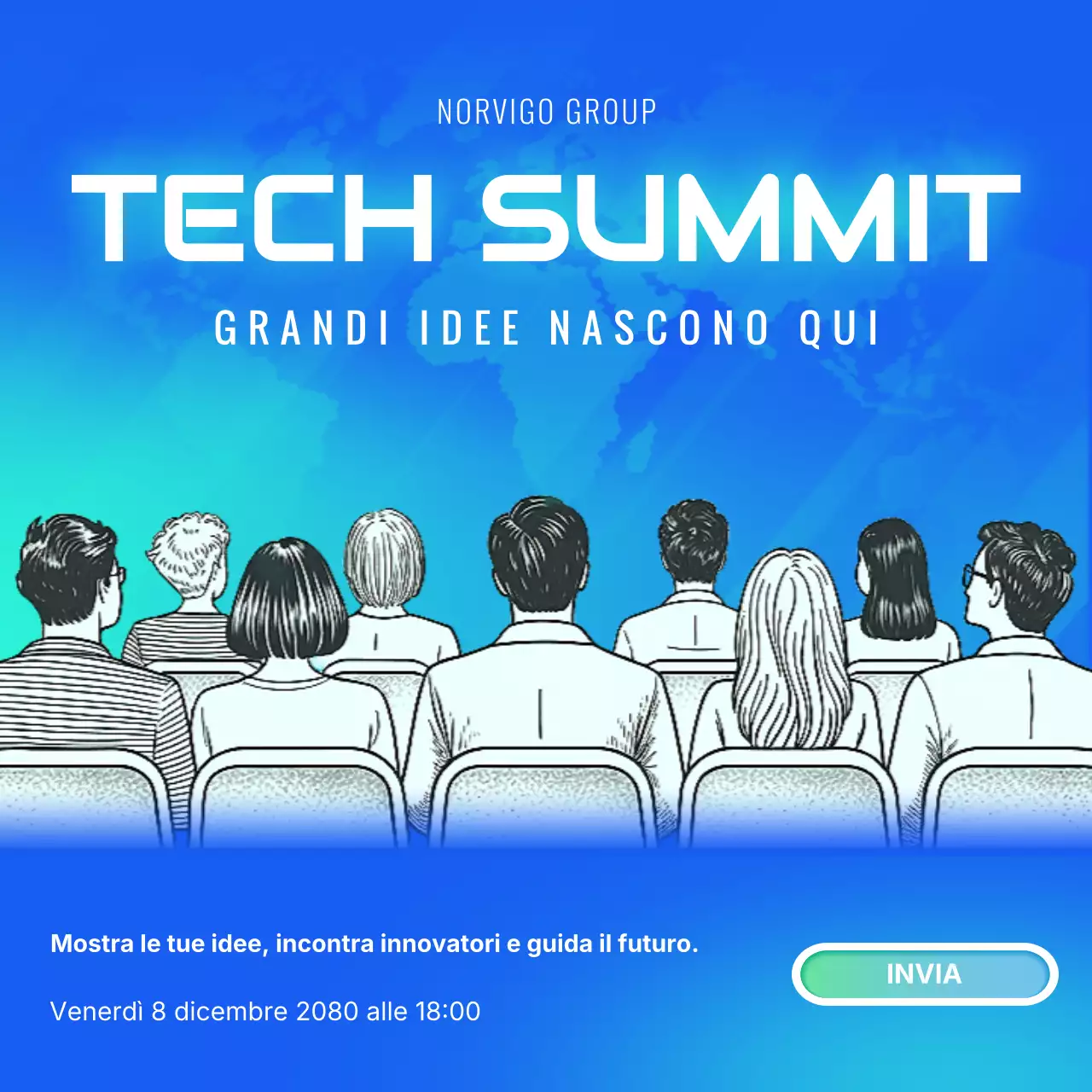 Invito al Modern Tech Summit Beige e Rosso