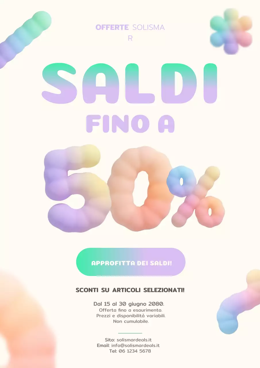 Promozione di vendita moderna e colorata
