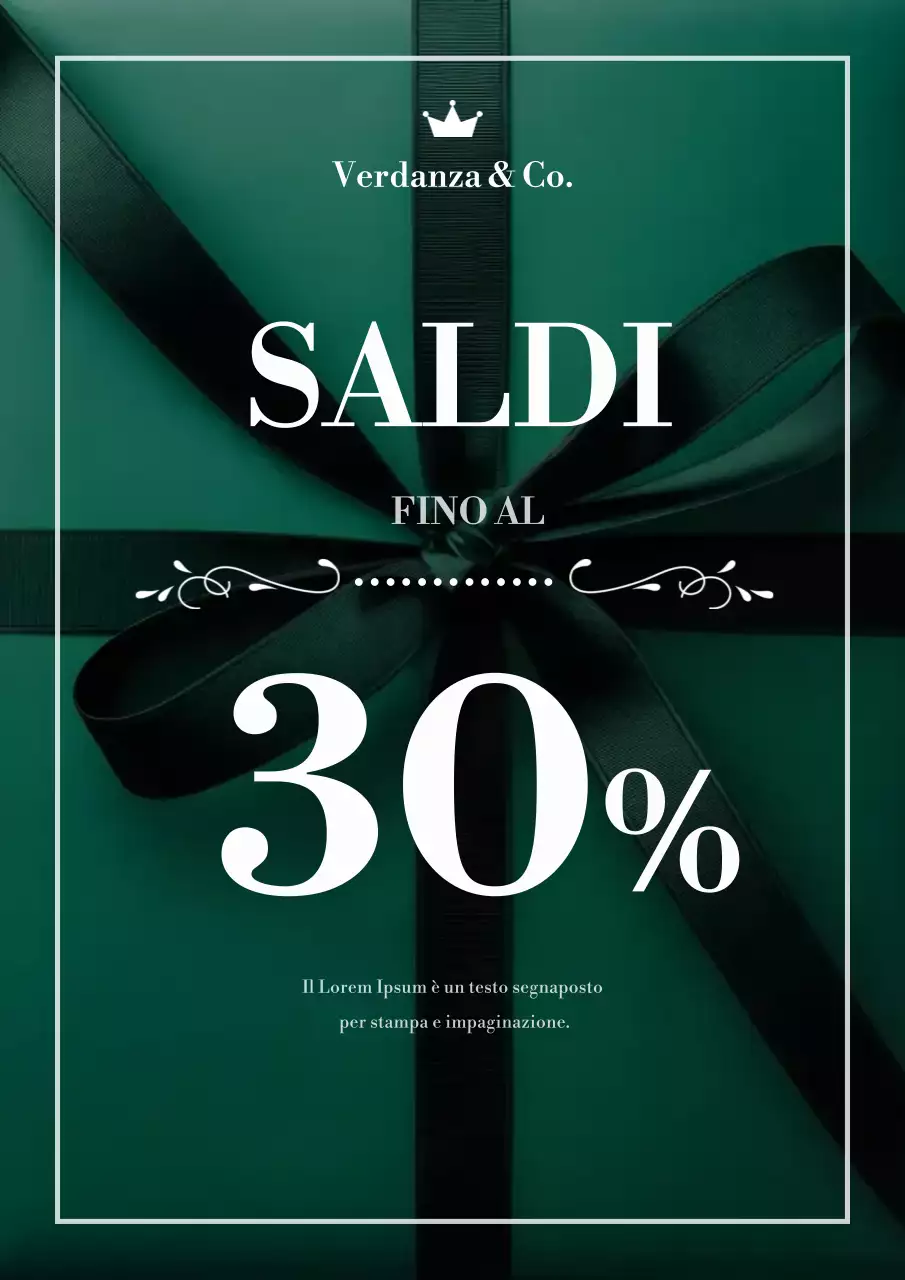 Promozione di vendita elegante verde