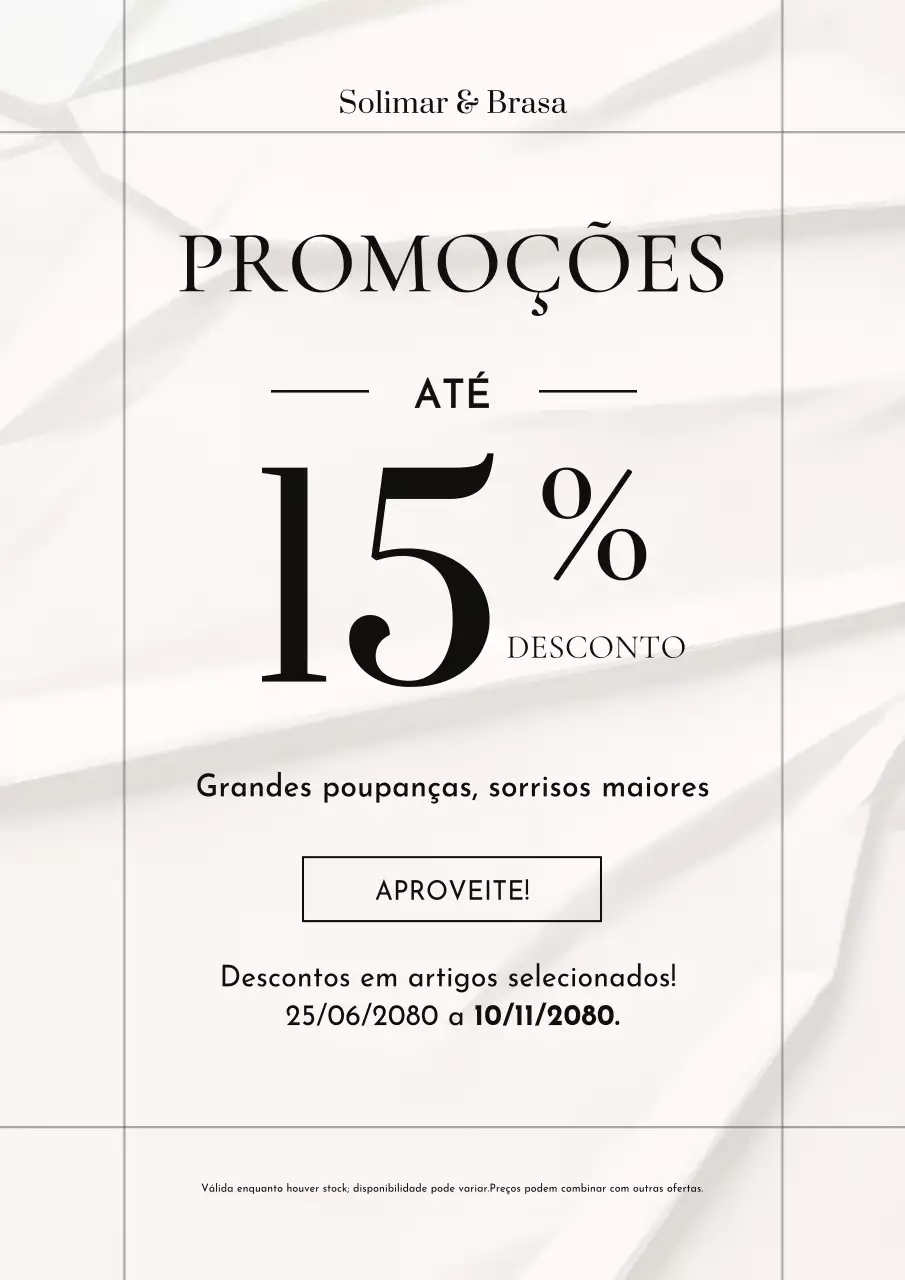 Pôster promocional moderno bege