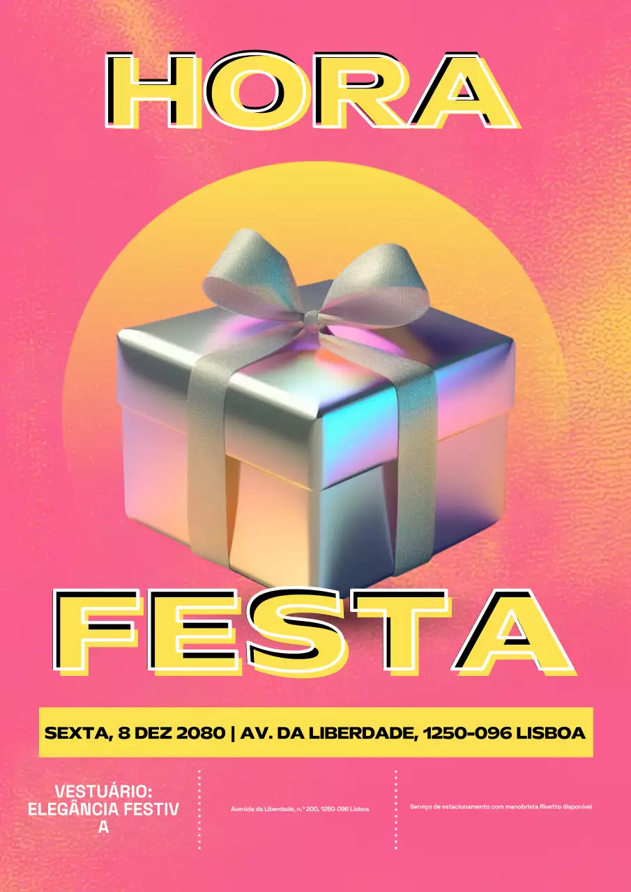 Pôster de convite de aniversário retrô rosa