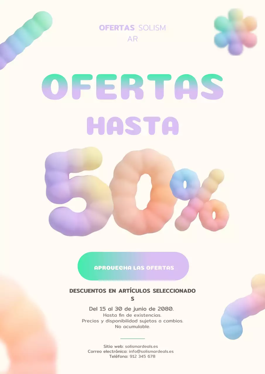 Promoción de venta moderna y colorida