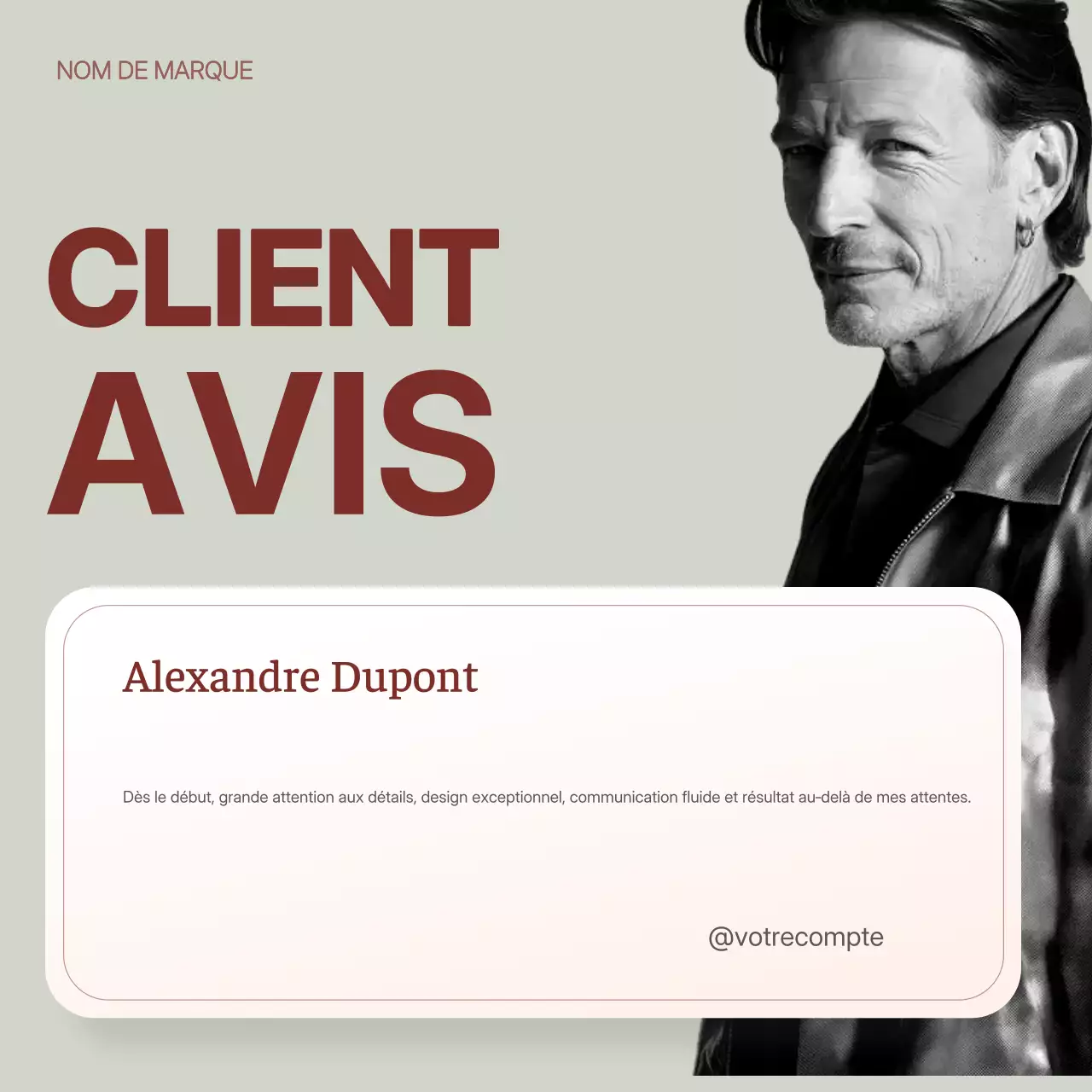 Avis client Beige Modern - Publication Instagram