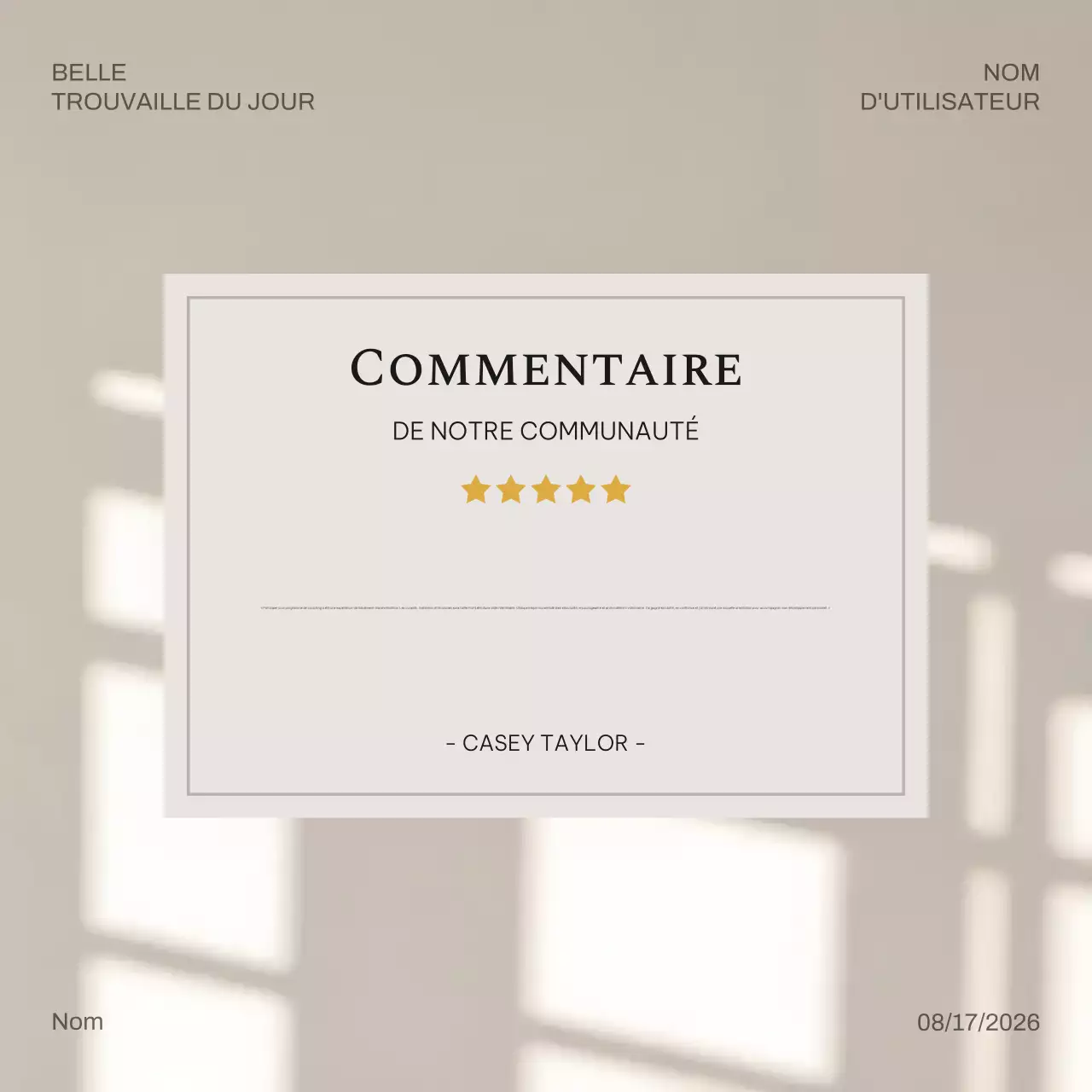 Annonce Instagram de coaching minimaliste beige