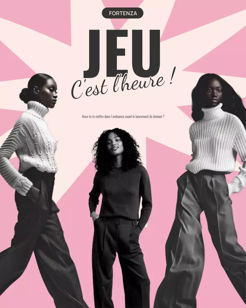 Publication Instagram de promotion de mode tendance rose