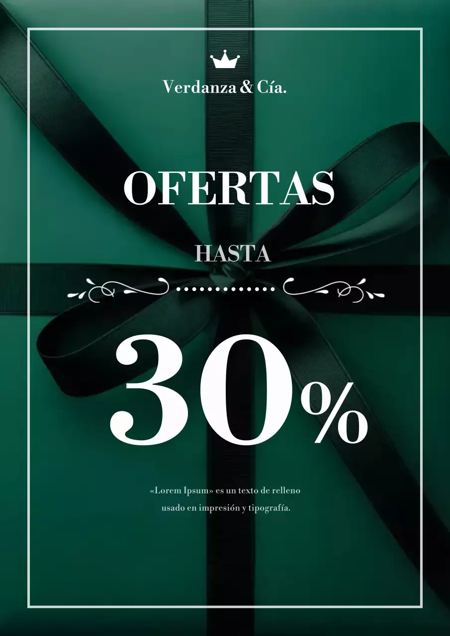Promoción de venta elegante y verde
